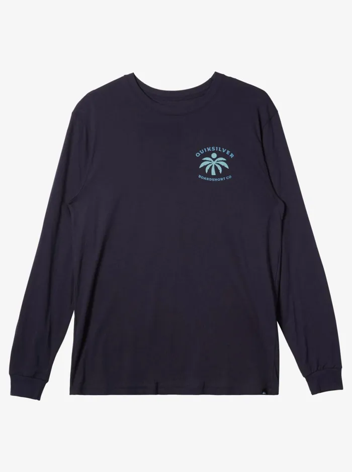 Quiksilver Solo Arbol Long Sleeve TShirt Navy Blazer Mens Tees