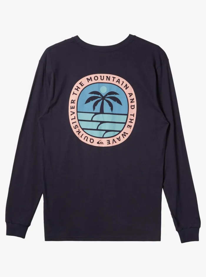 Quiksilver Solo Arbol Long Sleeve TShirt Navy Blazer Mens Tees Quiksilver Solo Arbol Long Sleeve TShirt Navy Blazer Mens Tees