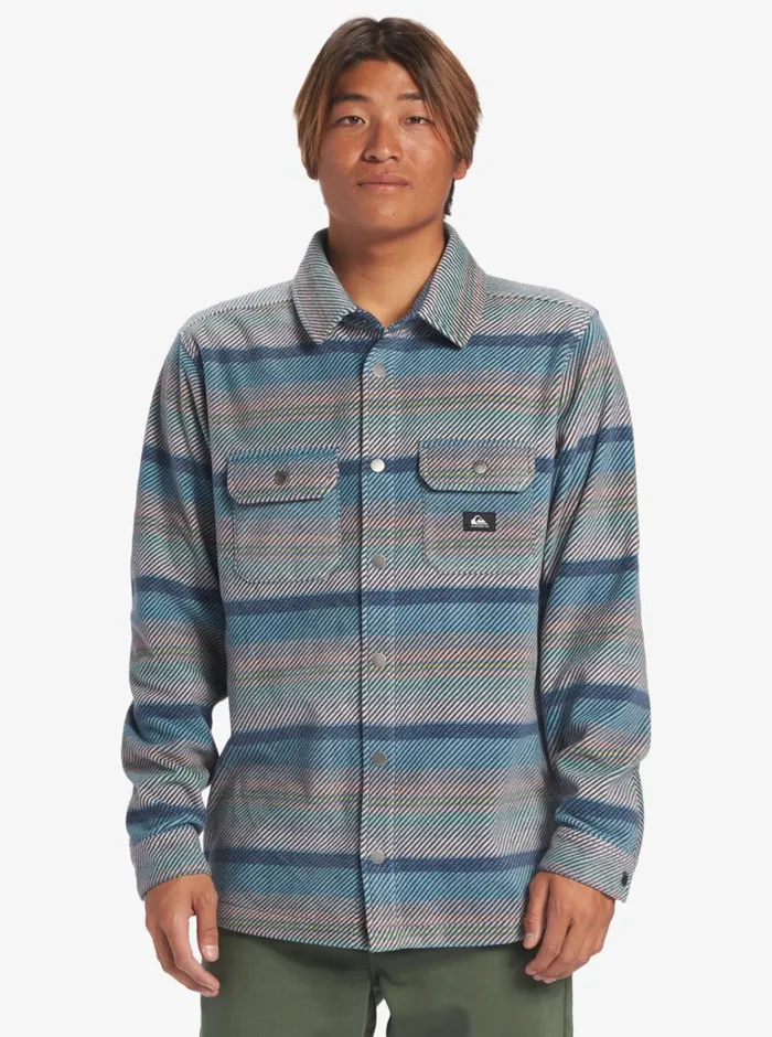 Quiksilver Surf Days Long Sleeve Fleece Shirt Reef Waters Surf Days Mens Shirts and Polos