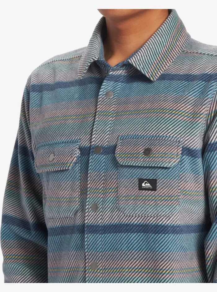 Quiksilver Surf Days Long Sleeve Fleece Shirt Reef Waters Surf Days Mens Shirts and Polos