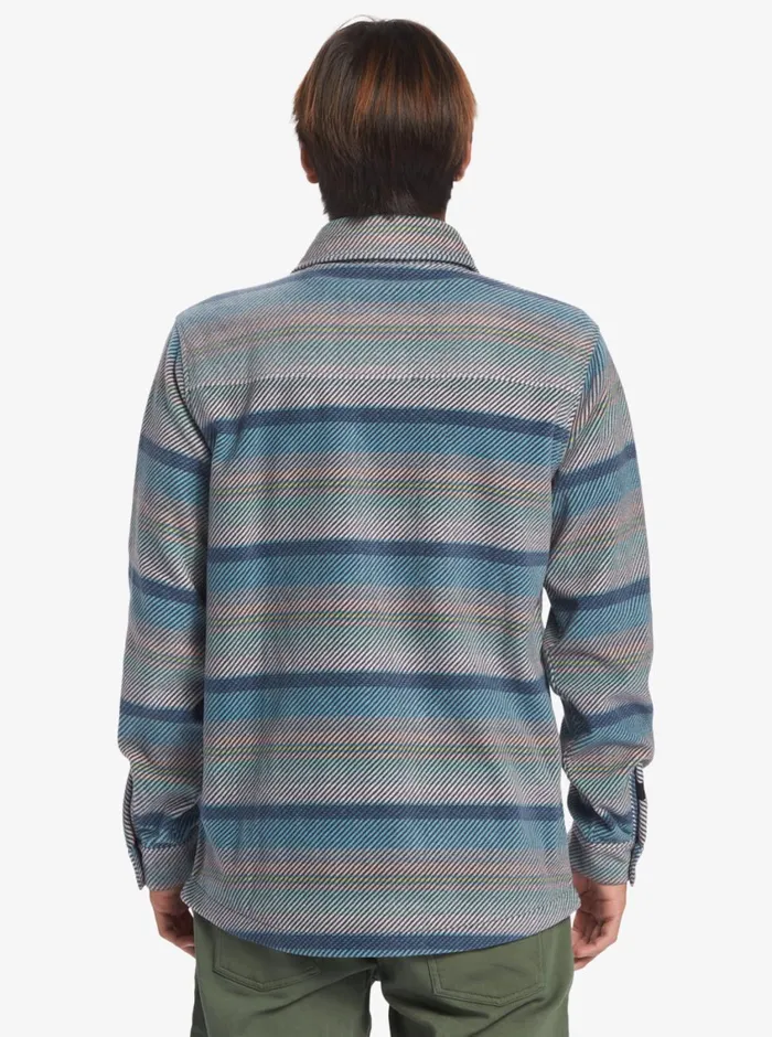 Quiksilver Surf Days Long Sleeve Fleece Shirt Reef Waters Surf Days Mens Shirts and Polos