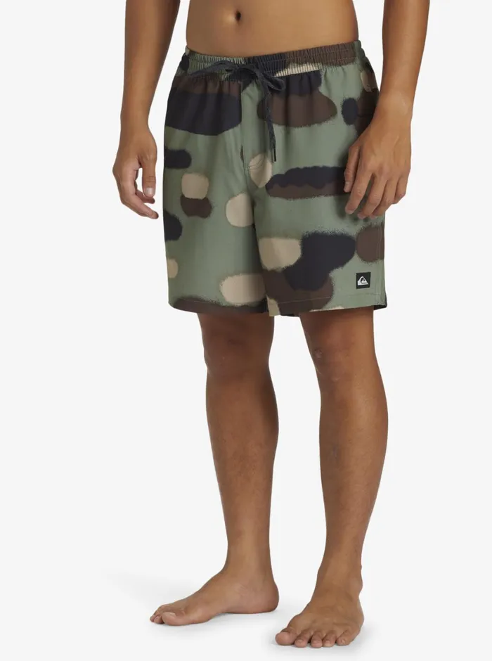 Quiksilver Surfsilk Mix Volley 17034 Elastic Waist Shorts Camo Mens Elastic Waist Quiksilver Surfsilk Mix Volley 17034 Elastic Waist Shorts Camo Mens Elastic Waist