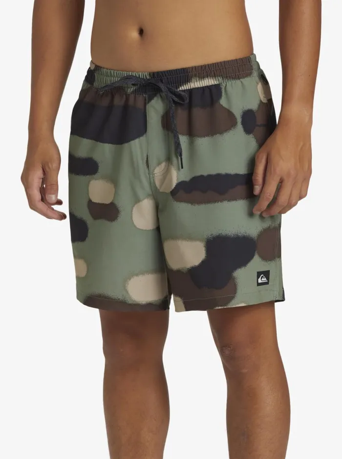 Quiksilver Surfsilk Mix Volley 17034 Elastic Waist Shorts Camo Mens Elastic Waist Quiksilver Surfsilk Mix Volley 17034 Elastic Waist Shorts Camo Mens Elastic Waist
