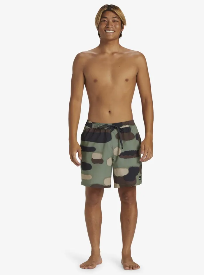 Quiksilver Surfsilk Mix Volley 17034 Elastic Waist Shorts Camo Mens Elastic Waist Quiksilver Surfsilk Mix Volley 17034 Elastic Waist Shorts Camo Mens Elastic Waist