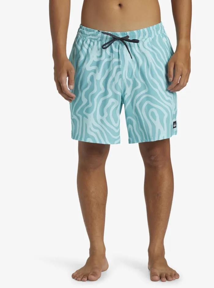Quiksilver Surfsilk Mix Volley 17034 Elastic Waist Shorts Marine Blue Mens Elastic Waist Quiksilver Surfsilk Mix Volley 17034 Elastic Waist Shorts Marine Blue Mens Elastic Waist