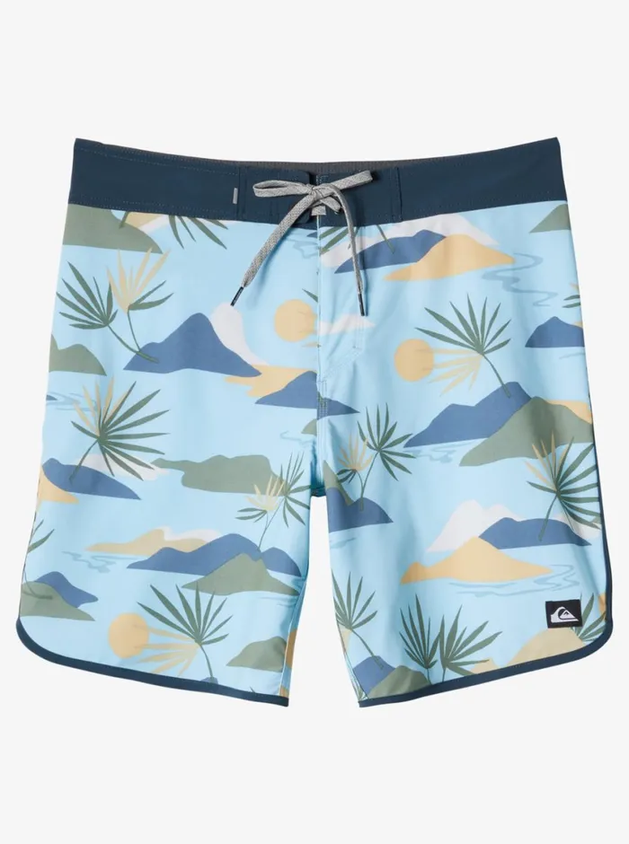 Quiksilver Surfsilk Scallop 19034 Boardshorts Sky Blue Mens Shorts and Amphibians Quiksilver Surfsilk Scallop 19034 Boardshorts Sky Blue Mens Shorts and Amphibians