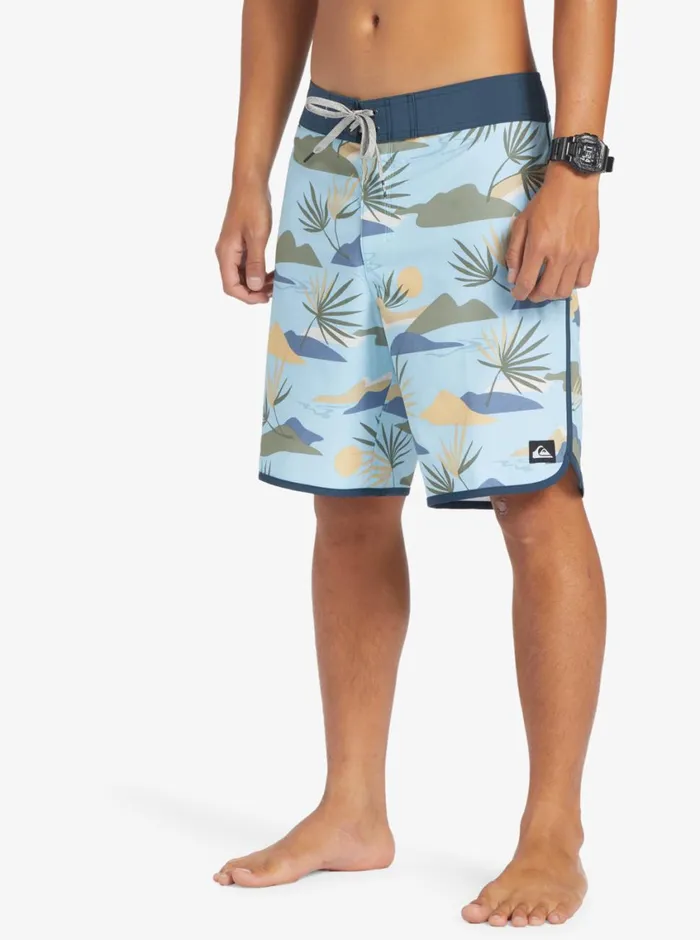 Quiksilver Surfsilk Scallop 19034 Boardshorts Sky Blue Mens Shorts and Amphibians
