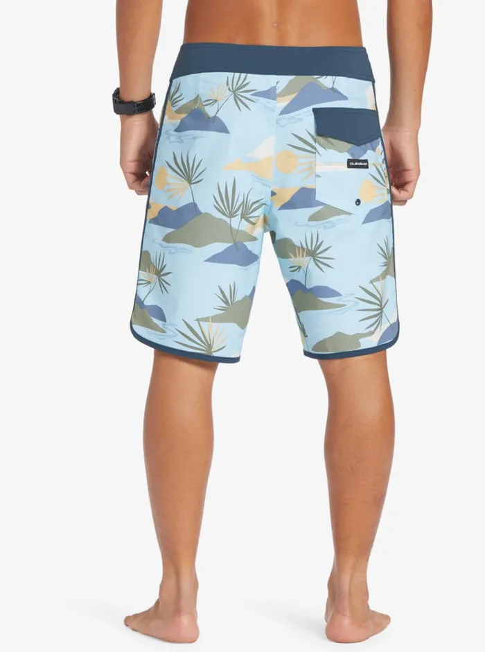 Quiksilver Surfsilk Scallop 19034 Boardshorts Sky Blue Mens Shorts and Amphibians