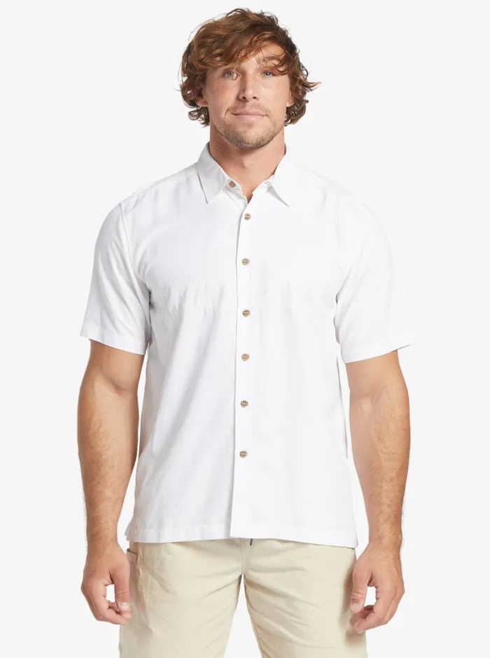 Quiksilver Tahiti Palms Premium AntiWrinkle Shirt White MensWaterman Shirts and Polos Quiksilver Tahiti Palms Premium AntiWrinkle Shirt White MensWaterman Shirts and Polos