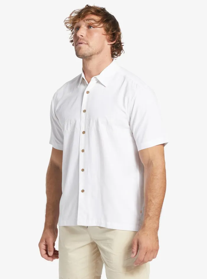 Quiksilver Tahiti Palms Premium AntiWrinkle Shirt White MensWaterman Shirts and Polos Quiksilver Tahiti Palms Premium AntiWrinkle Shirt White MensWaterman Shirts and Polos