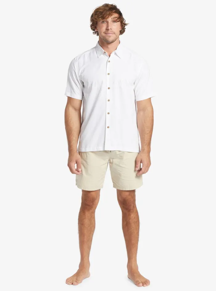 Quiksilver Tahiti Palms Premium AntiWrinkle Shirt White MensWaterman Shirts and Polos Quiksilver Tahiti Palms Premium AntiWrinkle Shirt White MensWaterman Shirts and Polos