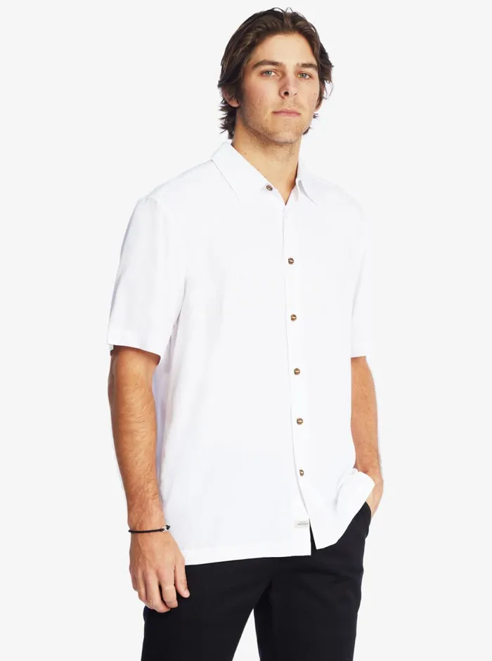 Quiksilver Tahiti Palms Premium AntiWrinkle Shirt White MensWaterman Shirts and Polos Quiksilver Tahiti Palms Premium AntiWrinkle Shirt White MensWaterman Shirts and Polos