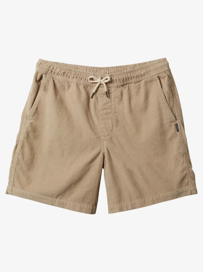 Quiksilver Taxer Corduroy Shorts Plaza Taupe Mens Shorts and Amphibians