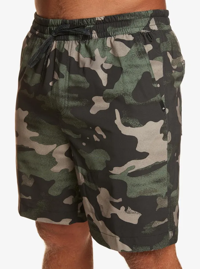 Quiksilver Taxer Print 18034 Amphibian Boardshorts Tarmac Mens Shorts and Amphibians