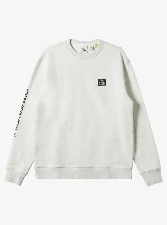 Quiksilver The Original Sweatshirt White Marble Heather Mens Sweatshirts and Hoodies Quiksilver The Original Sweatshirt White Marble Heather Mens Sweatshirts and Hoodies