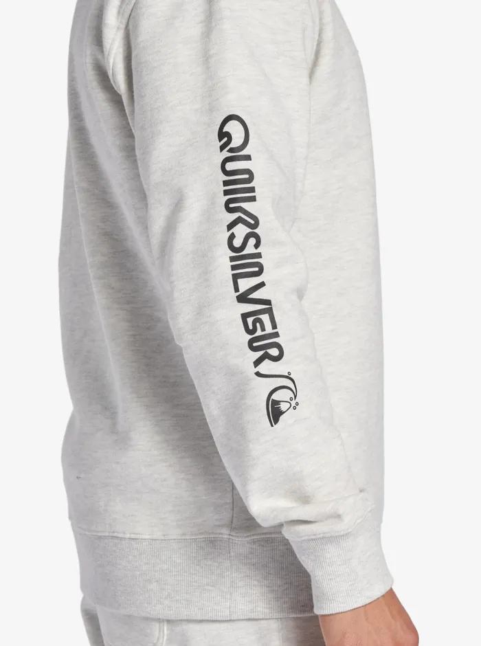 Quiksilver The Original Sweatshirt White Marble Heather Mens Sweatshirts and Hoodies