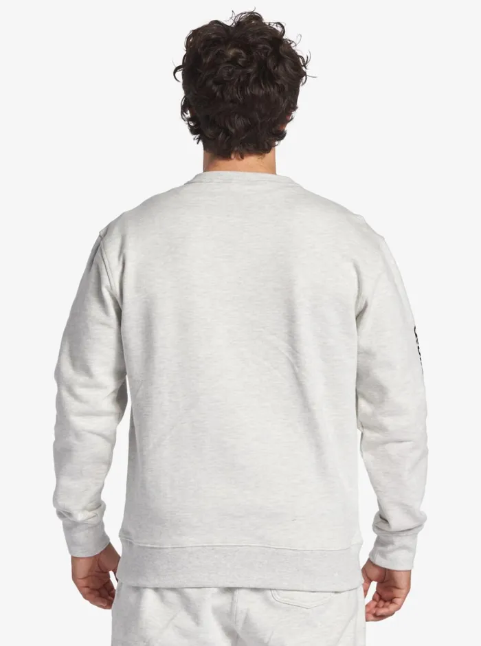 Quiksilver The Original Sweatshirt White Marble Heather Mens Sweatshirts and Hoodies