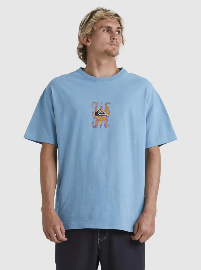 Quiksilver Trident TShirt Adriatic Blue Mens Tees