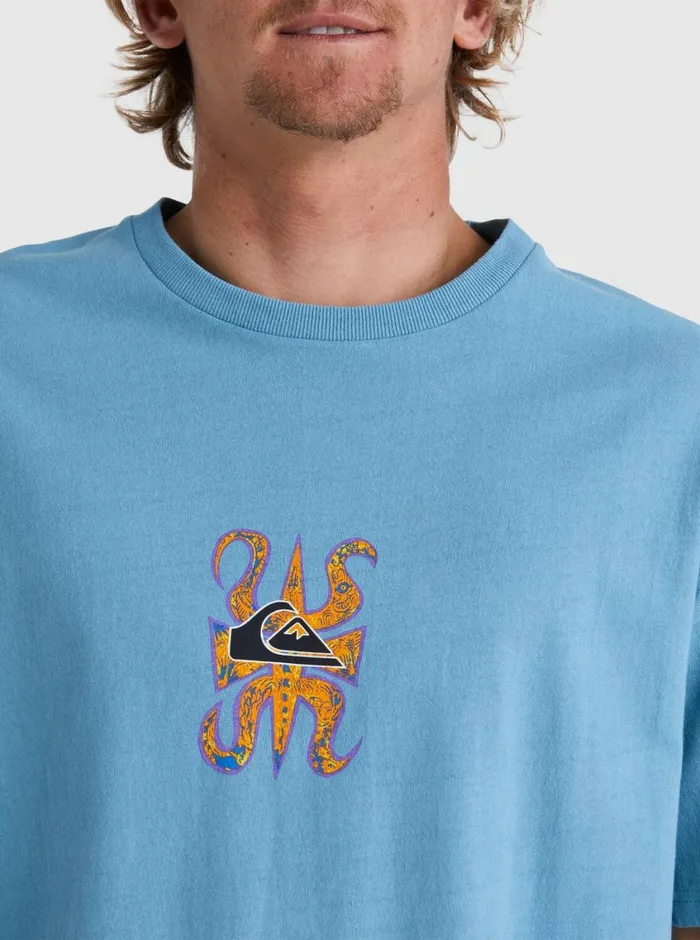 Quiksilver Trident TShirt Adriatic Blue Mens Tees