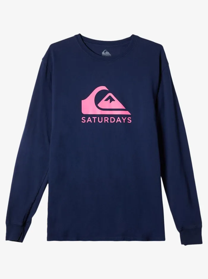Quiksilver X Saturdays NYC Graphic Long Sleeve TShirt Ocean Mens Tees