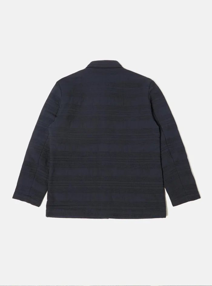 Quilt Simple Bakers Jacket In Navy Winter Twill Men Universal Works Coats and Outerwear