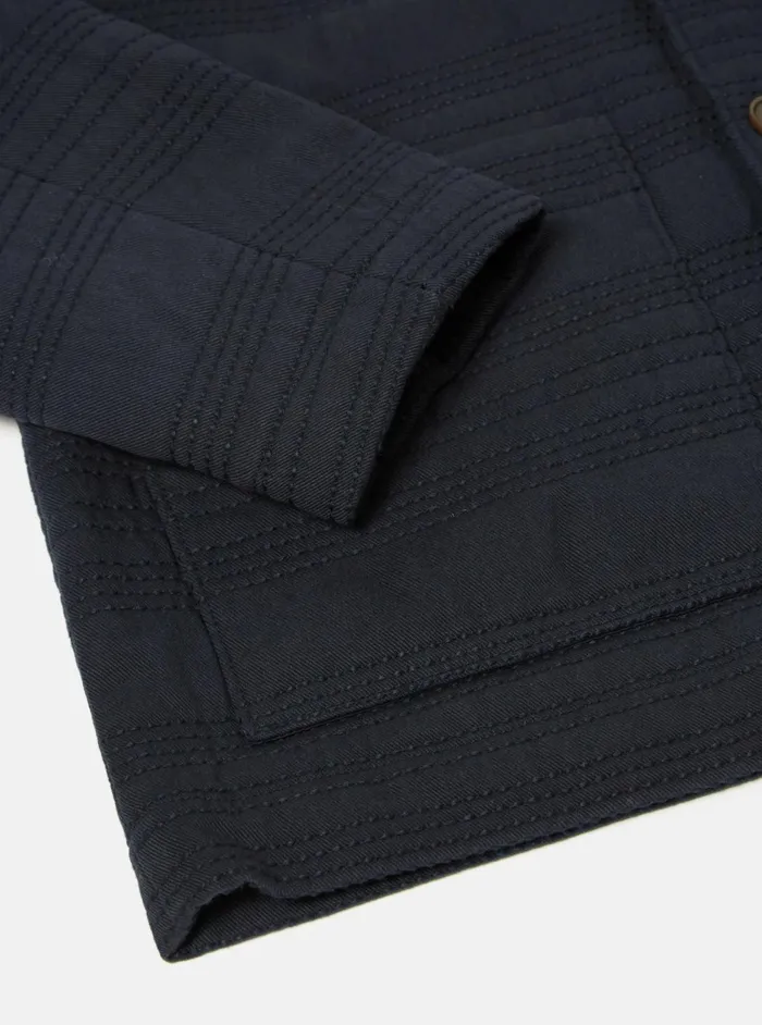 Quilt Simple Bakers Jacket In Navy Winter Twill Men Universal Works Coats and Outerwear
