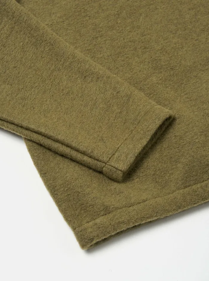 Ramsay Quarter Zip In Lovat Wool Fleece Men Universal Works Fleece