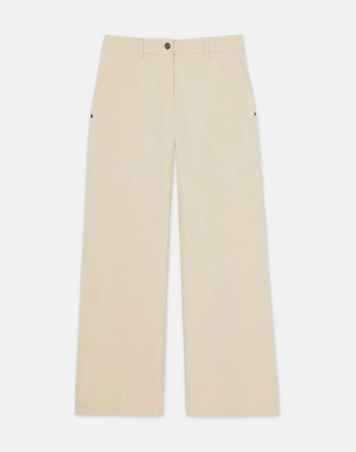 Ready To Wear BiStretch Pima Cotton Fulton Cropped Pant Royal Blue Lafayette 148 New York Pants and Shorts