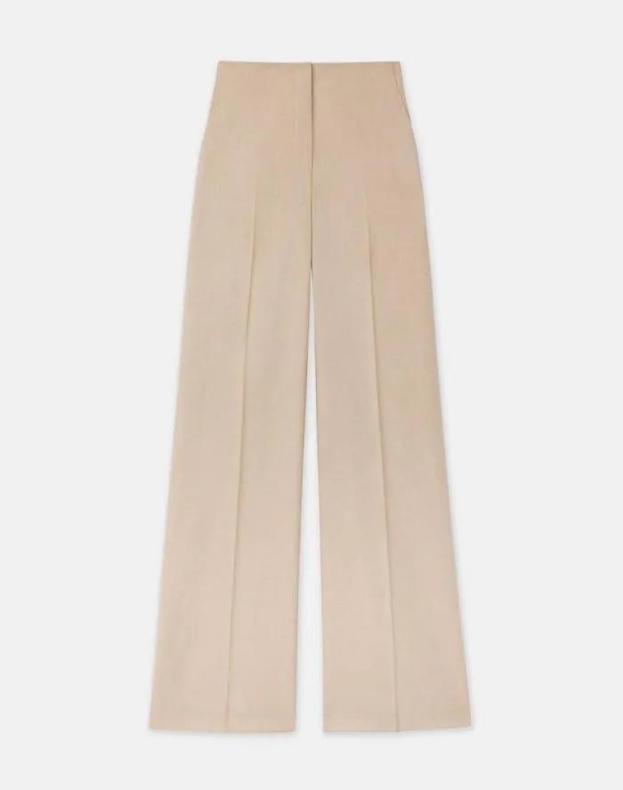 Ready To Wear Camel Hair Thames Wide Leg Pant Camel Lafayette 148 New York Pants and Shorts