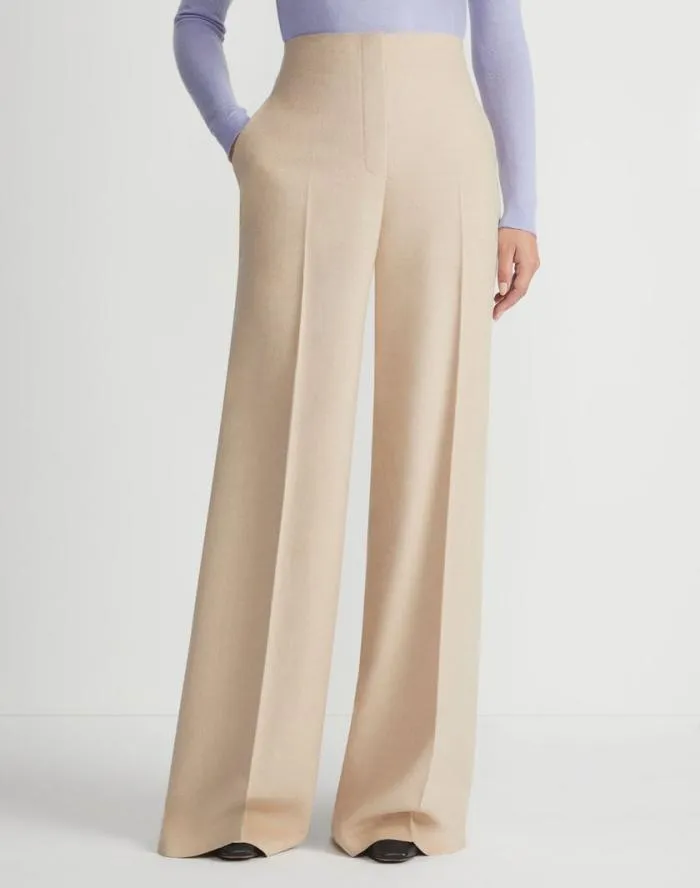 Ready To Wear Camel Hair Thames Wide Leg Pant Camel Lafayette 148 New York Pants and Shorts