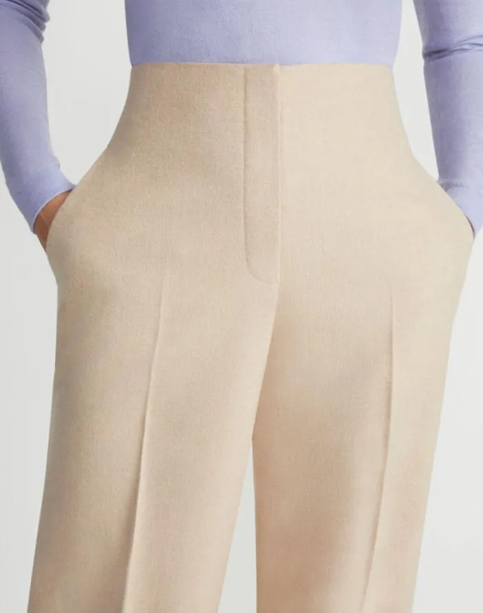 Ready To Wear Camel Hair Thames Wide Leg Pant Camel Lafayette 148 New York Pants and Shorts