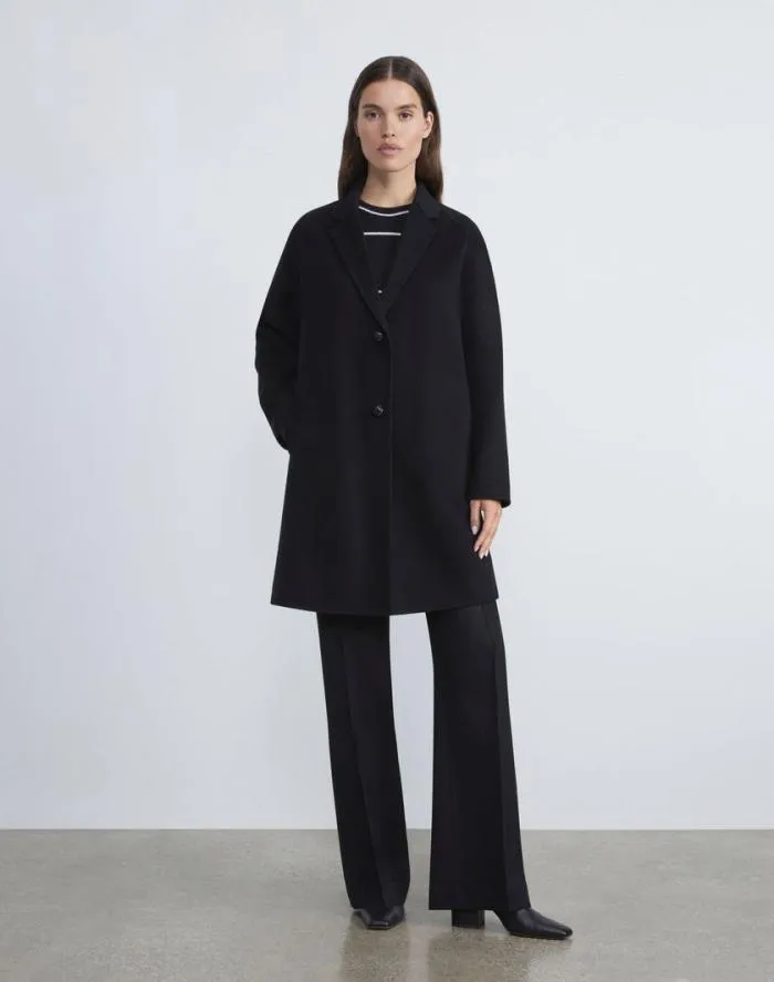 Ready To Wear Cashmere Double Face Oversized Car Coat Black Lafayette 148 New York Coats and Outerwear