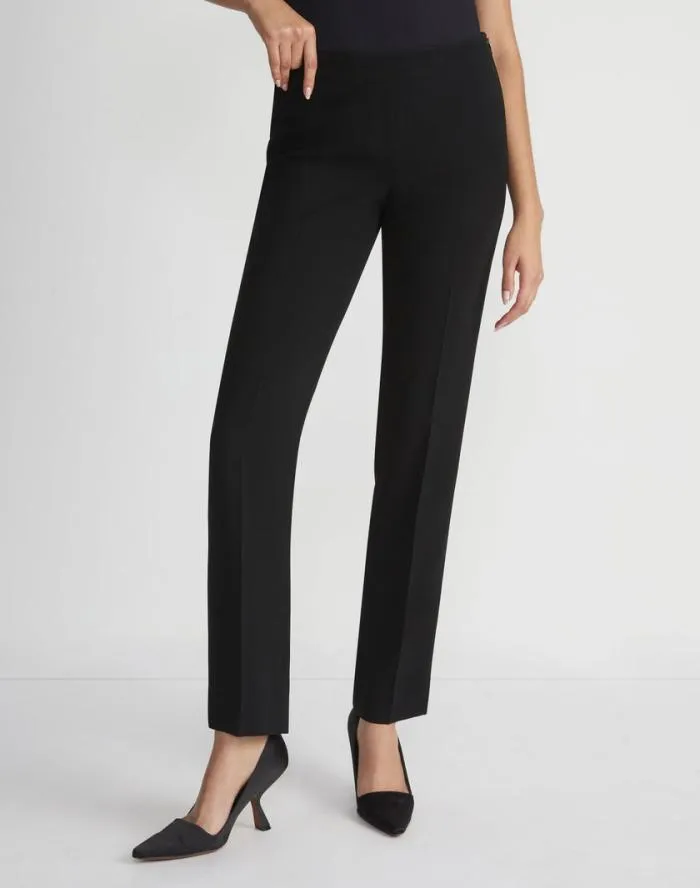 Ready To Wear Finesse Crepe Bleecker Pant Black Lafayette 148 New York Pants and Shorts