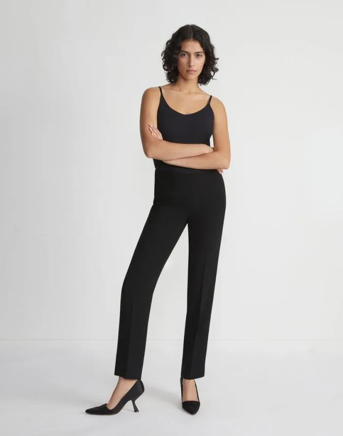 Ready To Wear Finesse Crepe Bleecker Pant Black Lafayette 148 New York Pants and Shorts