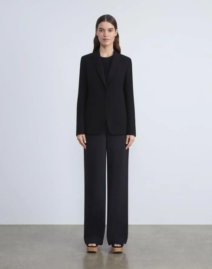 Ready To Wear Finesse Crepe Cutaway Blazer Black Lafayette 148 New York Jackets and Blazers