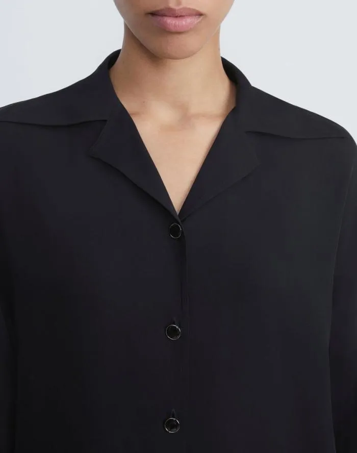 Ready To Wear Organic Silk Georgette Blouse Black Lafayette 148 New York Blouses and Shirts