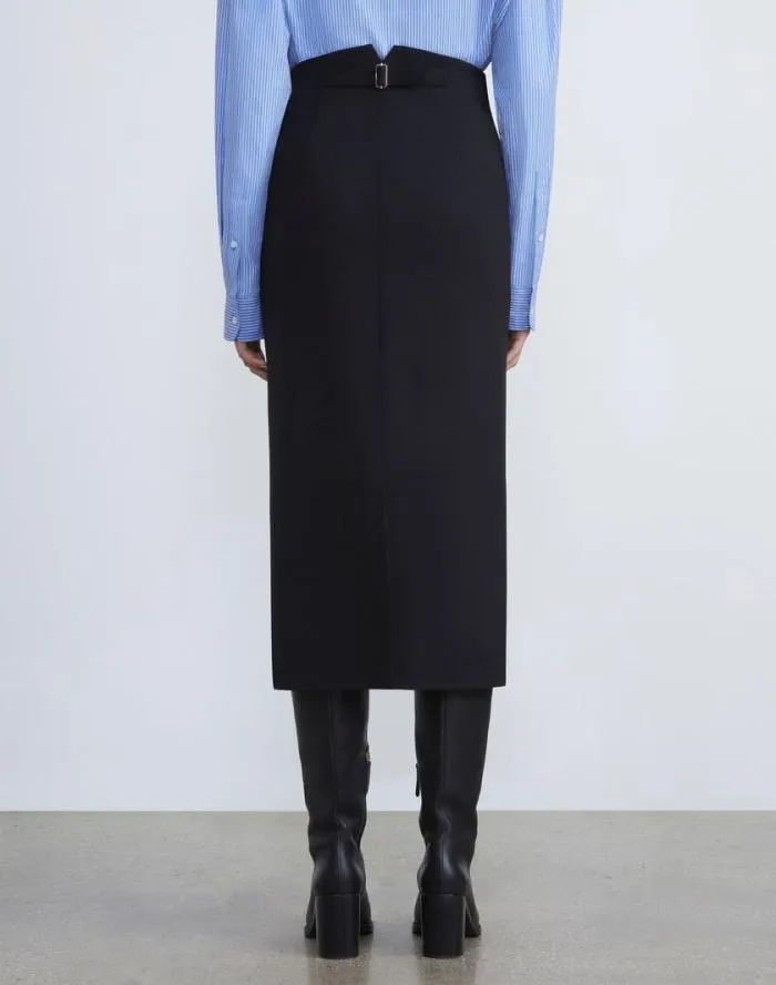 Ready To Wear Responsible Wool Double Face Pencil Skirt Black Lafayette 148 New York Skirts