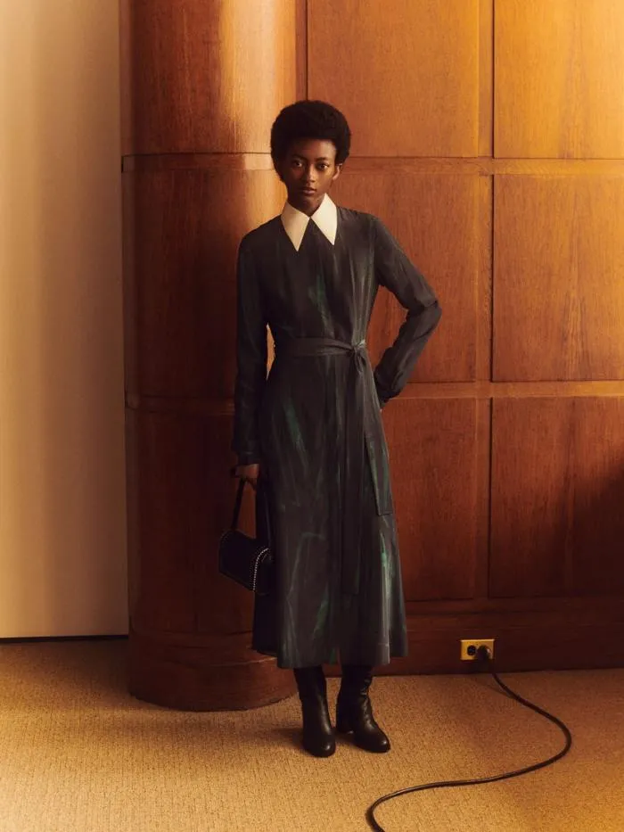 Ready To Wear Stamped Pages Print Silk Crepe De Chine Shirtdress Black Multi Lafayette 148 New York Dresses