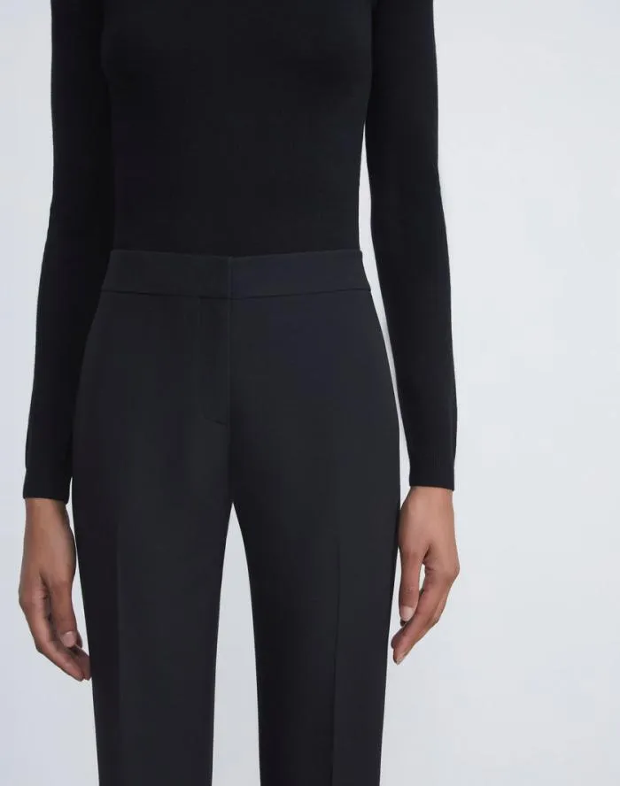 Ready To Wear WoolSilk Crepe Barrow Pant Black Lafayette 148 New York Pants and Shorts