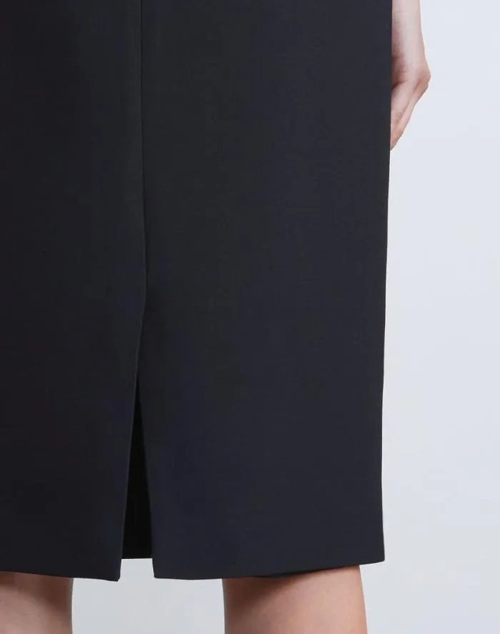 Ready To Wear WoolSilk Crepe Pencil Skirt Black Lafayette 148 New York Skirts