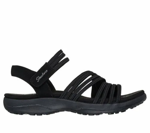 Reggae Slim 8211 Coffee Run Black Women SKECHERS Sandals