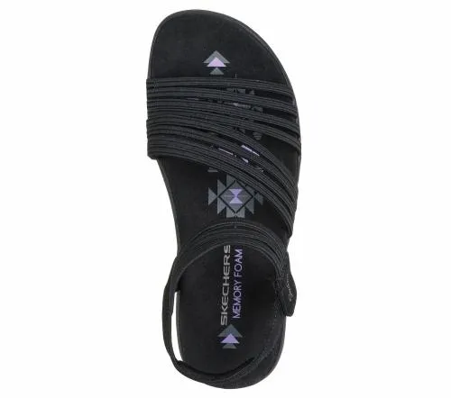 Reggae Slim 8211 Coffee Run Black Women SKECHERS Sandals