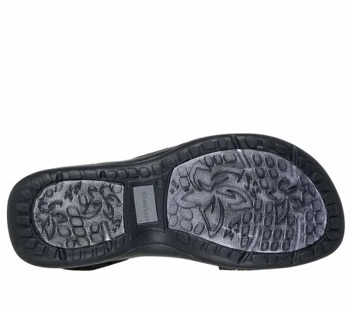 Reggae Slim 8211 Coffee Run Black Women SKECHERS Sandals