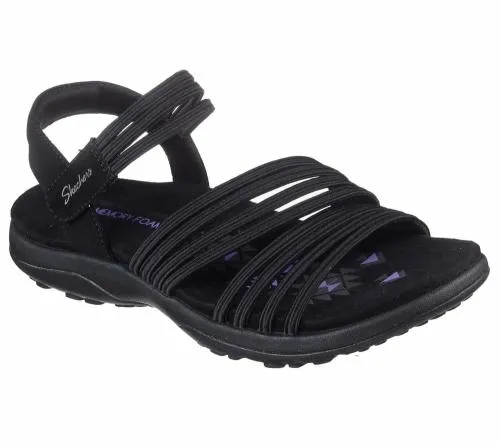 Reggae Slim 8211 Coffee Run Black Women SKECHERS Sandals