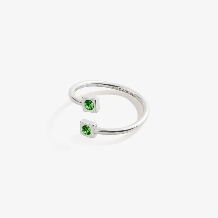 Rings Women Alex And Ani August Birthstone Peridot Ring Wrap Sterling Silver