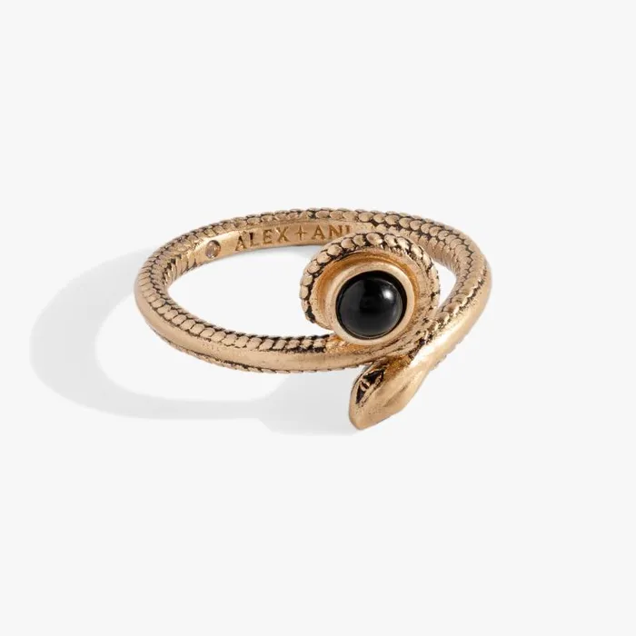 Rings Women Alex And Ani Untamed Snake Ring Antique Gold