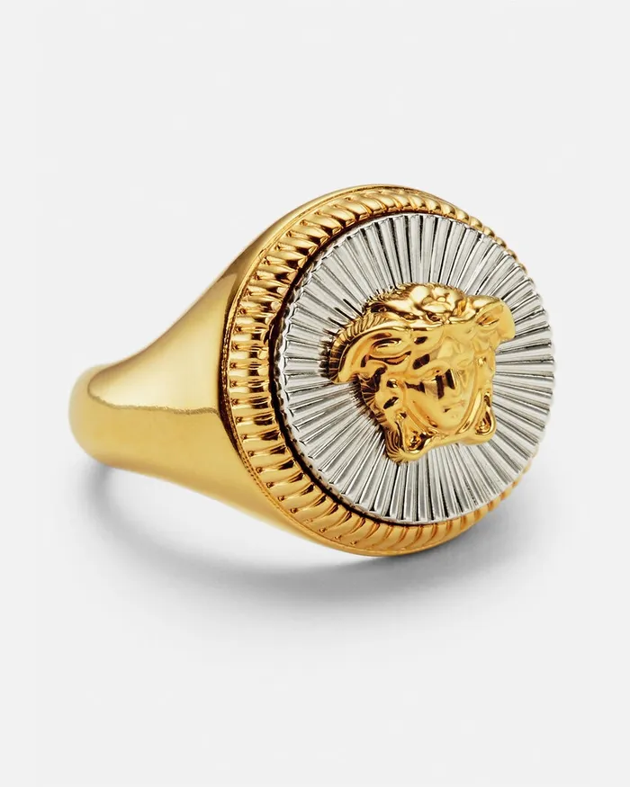 Rings Women Versace Medusa Biggie Ring Silvergold