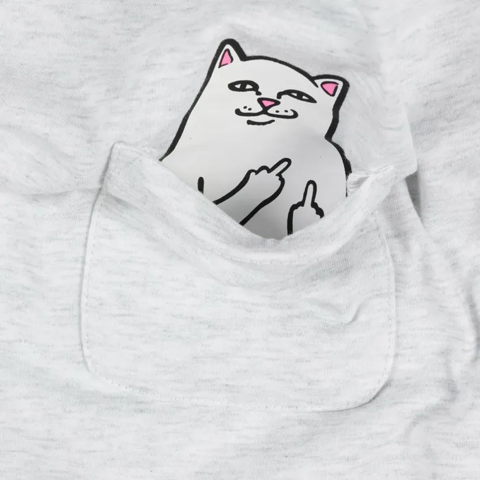 Ripndip Lord Nermal Cropped Baby Pocket Tee Ash Heather Short Sleeve Tees
