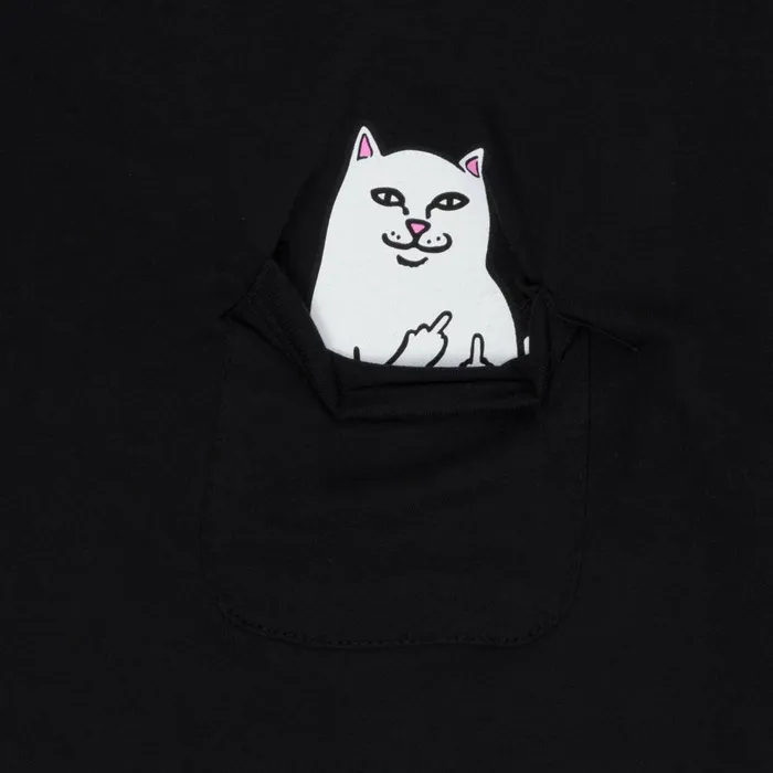 Ripndip Lord Nermal Cropped Pocket Tee Black Lord Nermal Tees Ripndip Lord Nermal Cropped Pocket Tee Black Lord Nermal Tees