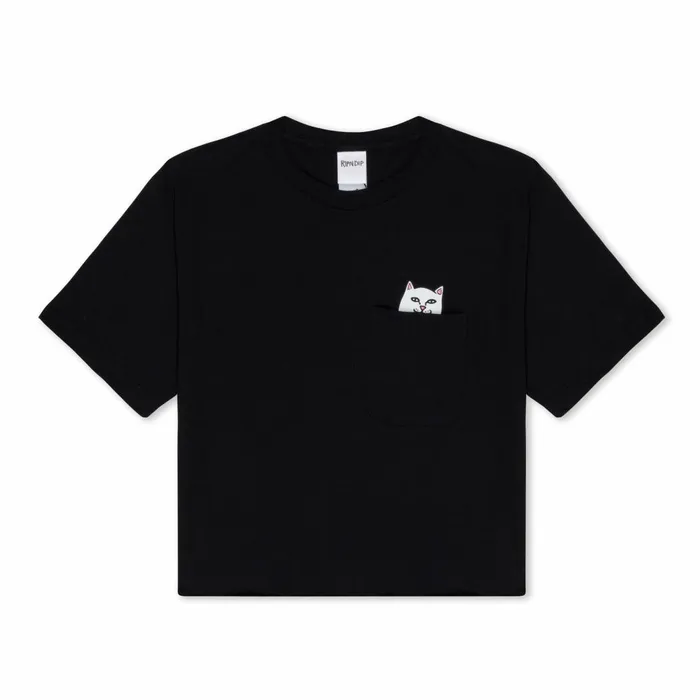 Ripndip Lord Nermal Cropped Pocket Tee Black Lord Nermal Tees Ripndip Lord Nermal Cropped Pocket Tee Black Lord Nermal Tees